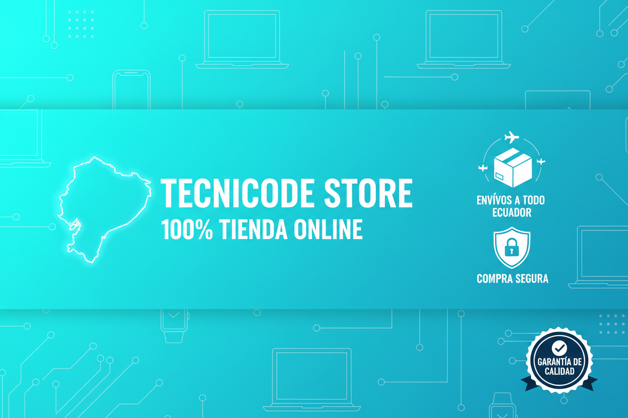 Tecnicode Store es una tienda 100% online, con envíos a todo el Ecuador, compras protegidas y productos garantizados, el color principal es 1FC2C1